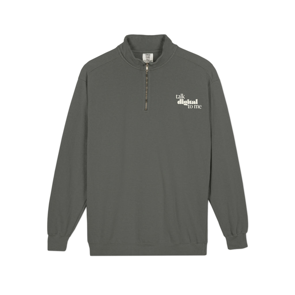 Talk digital to me - Unisex quarter zip sweatshirt