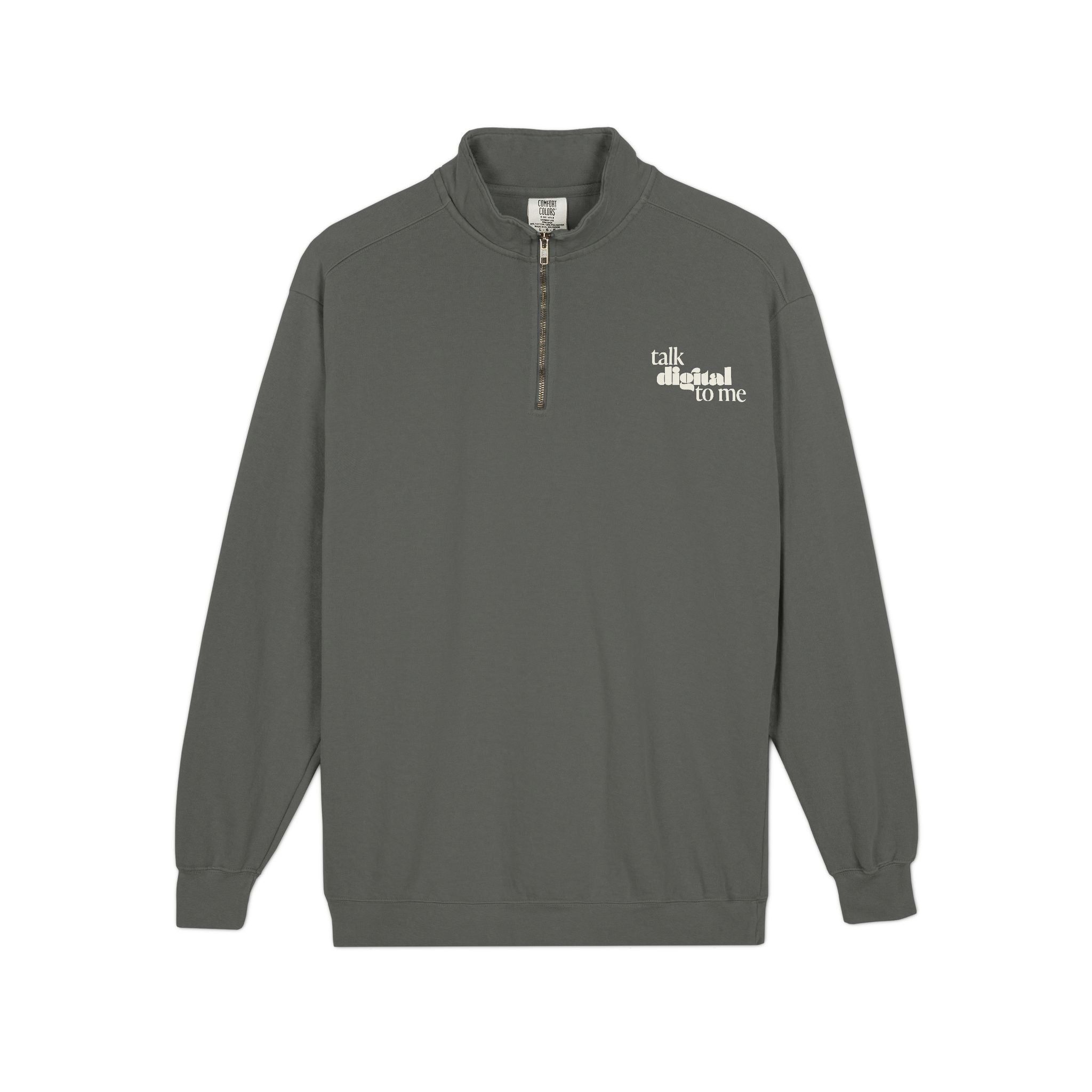 Talk digital to me - Unisex quarter zip sweatshirt