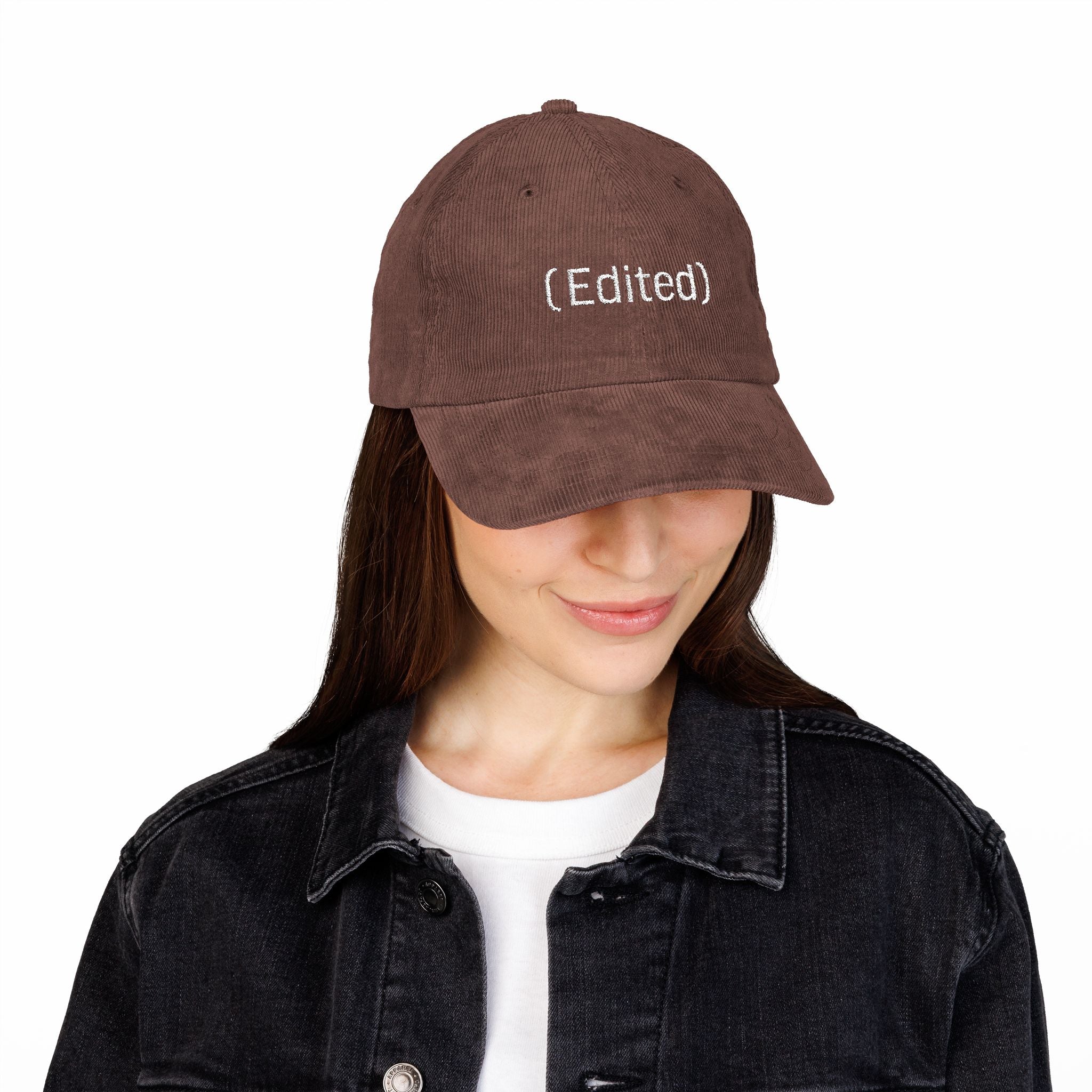 (Edited) - Embroidery Corduroy Cap
