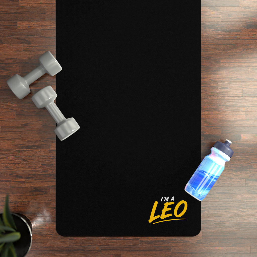 I'M A LEO - Rubber Yoga Mat (Black)