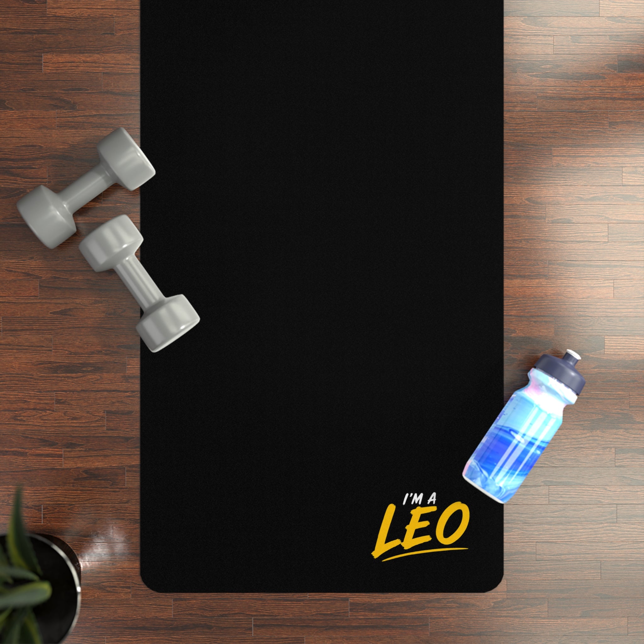 I'M A LEO - Rubber Yoga Mat (Black)