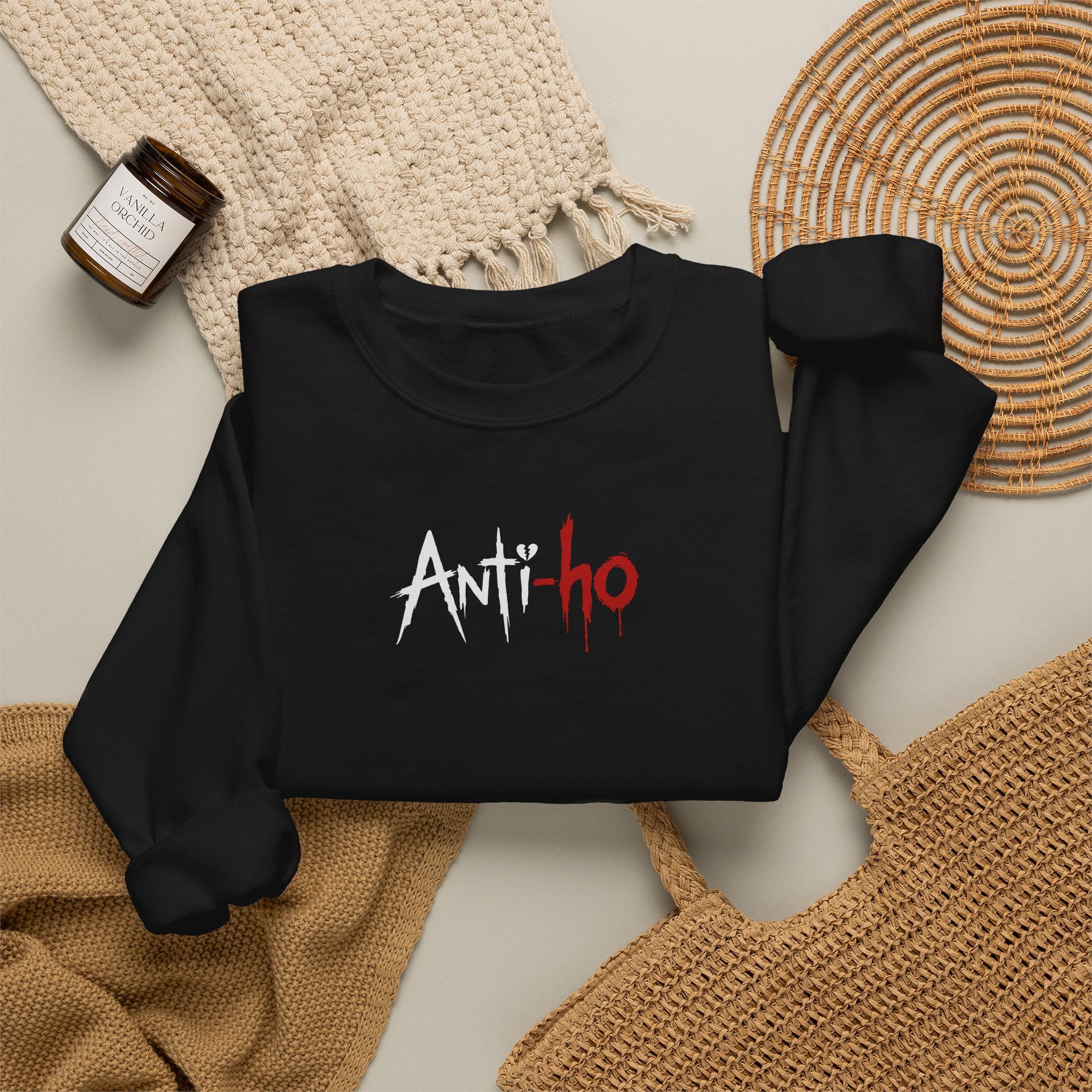 Honey Yenho - Anti-ho - Unisex Crewneck Sweatshirt (Black)
