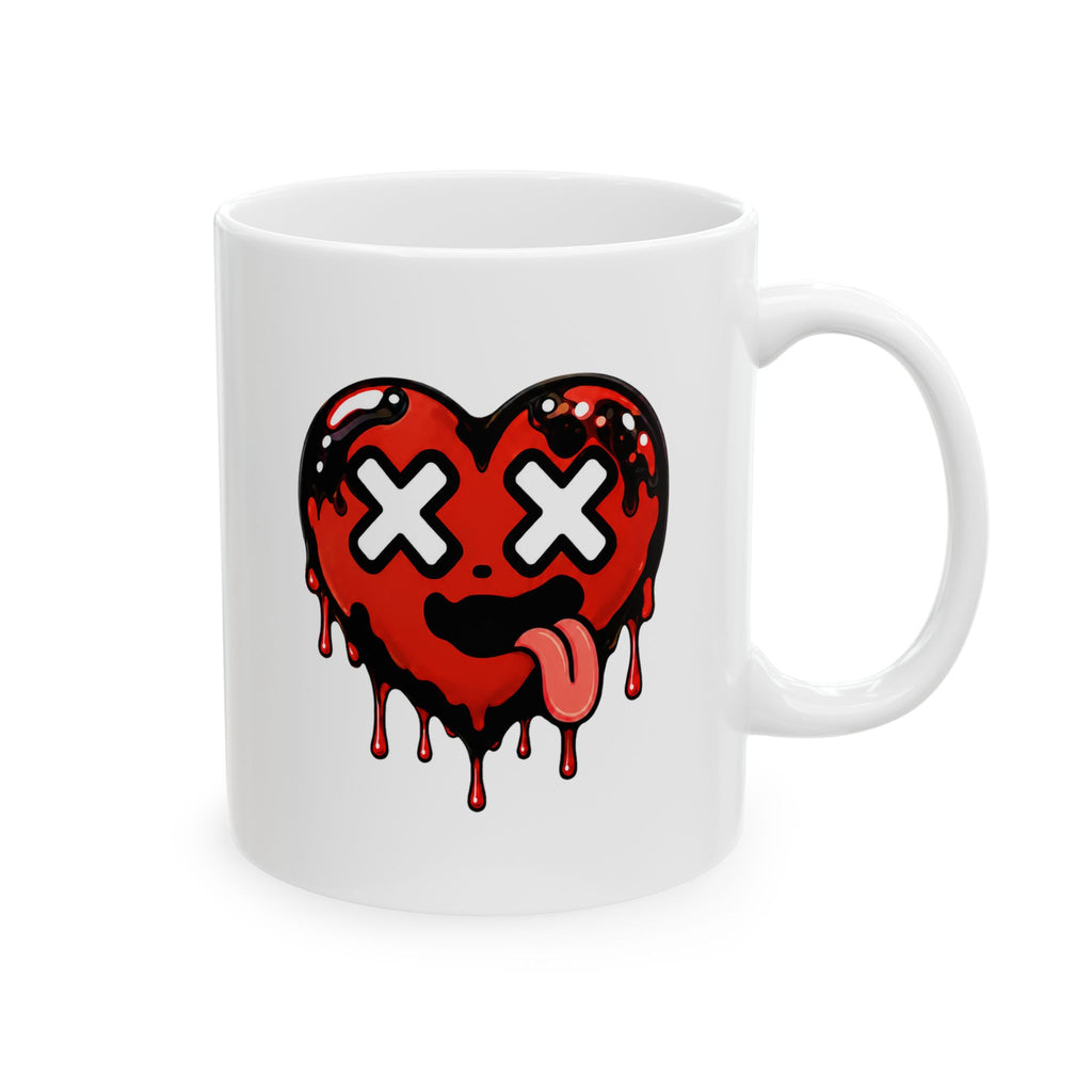 I'M A LEO -Heart print - Ceramic Mug, (11oz)