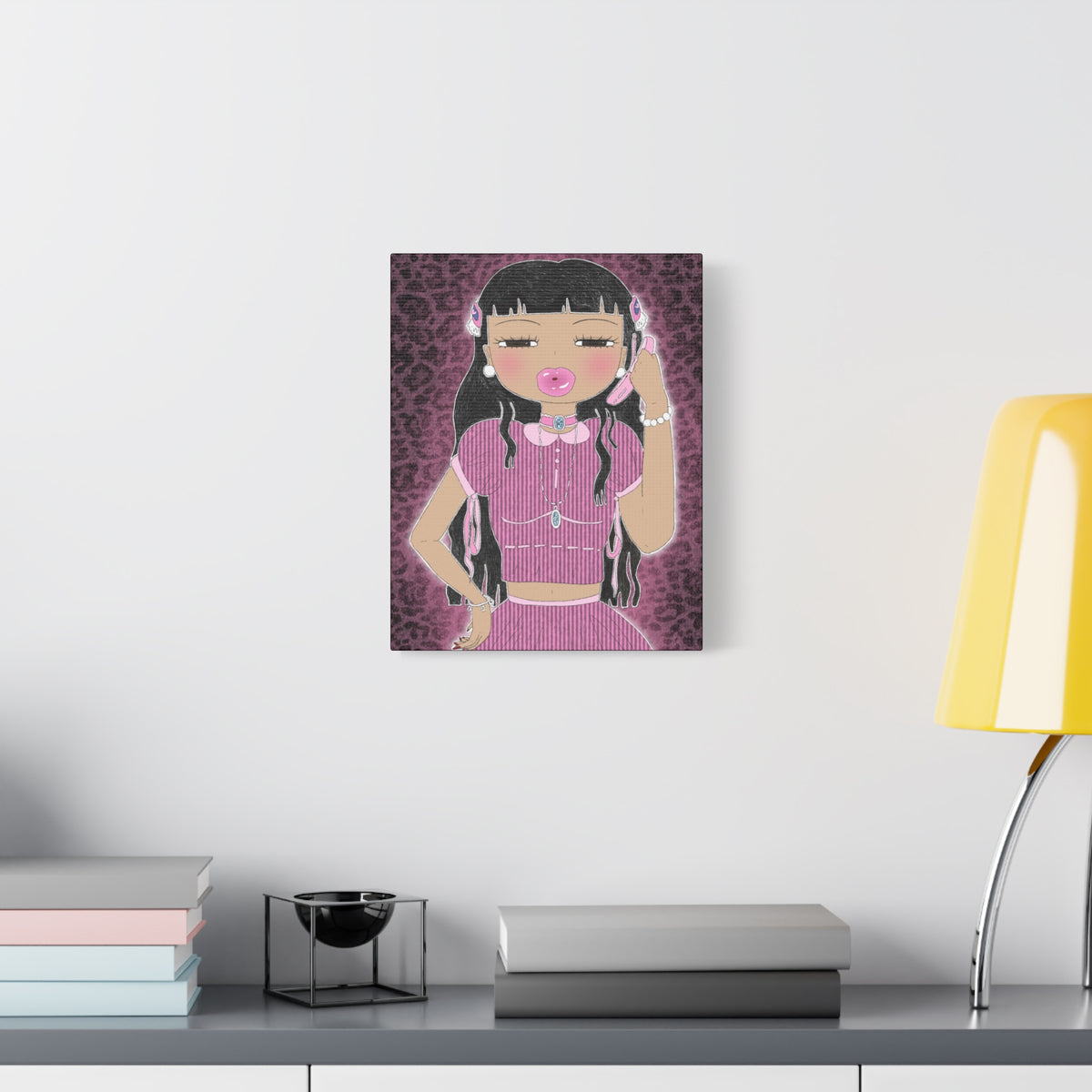 sourviolet - Girl on Phone - Matte Canvas