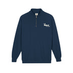 Talk digital to me - Navy Blue Unisex quarter zip sweatshirt