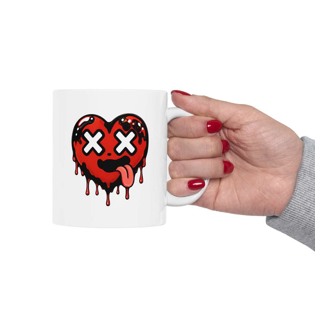 I'M A LEO -Heart print - Ceramic Mug, (11oz)