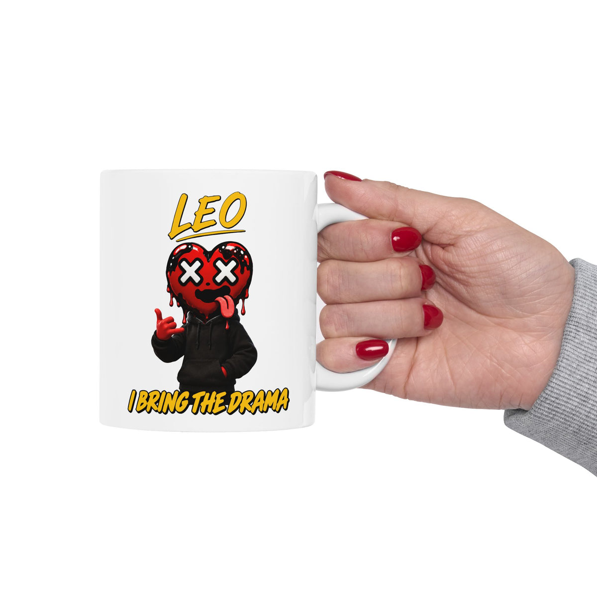 Aquarius & Leo Couple Mug ( Leo - White Color - I Bring The Drama )