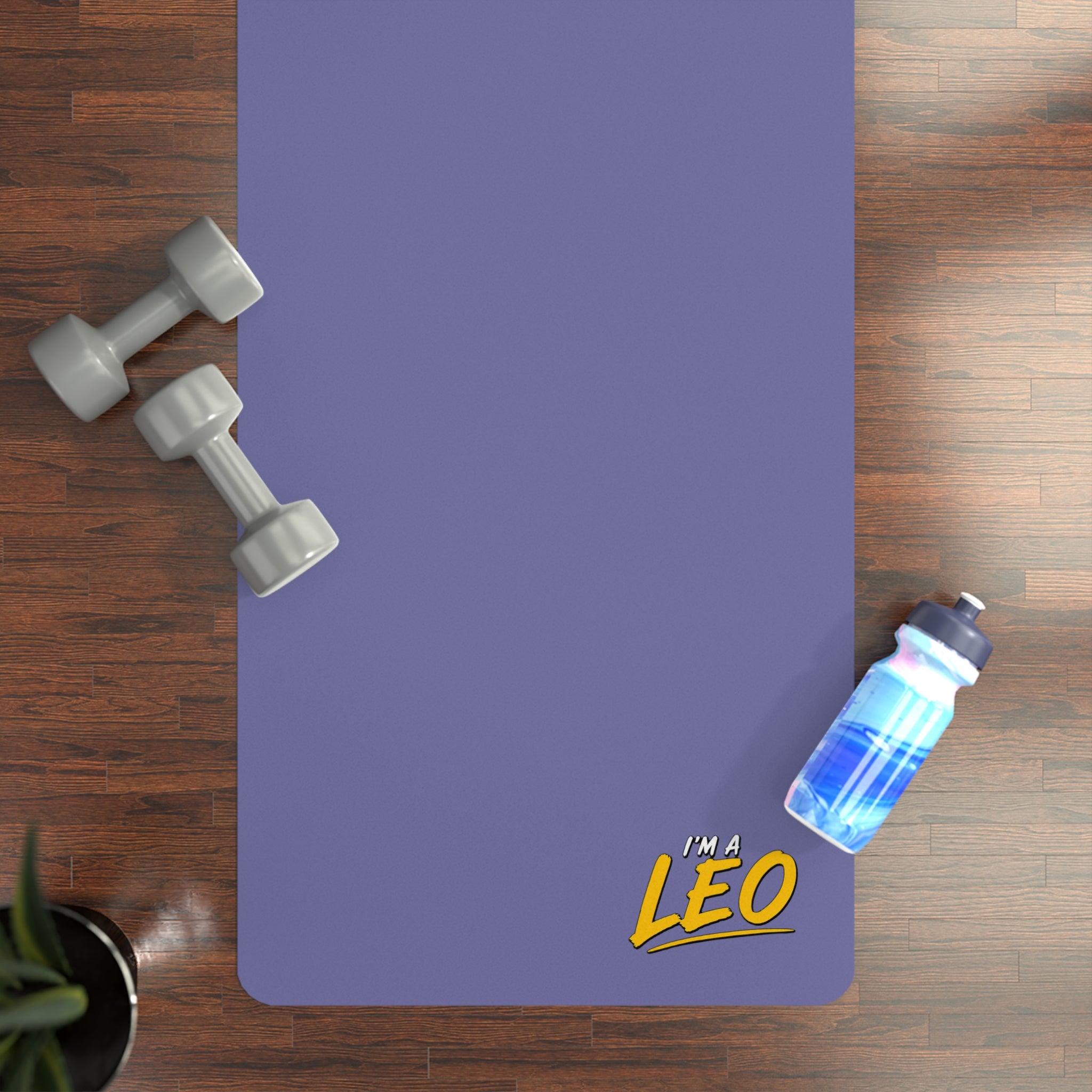 Copy of I'M A LEO - Rubber Yoga Mat (Purple)