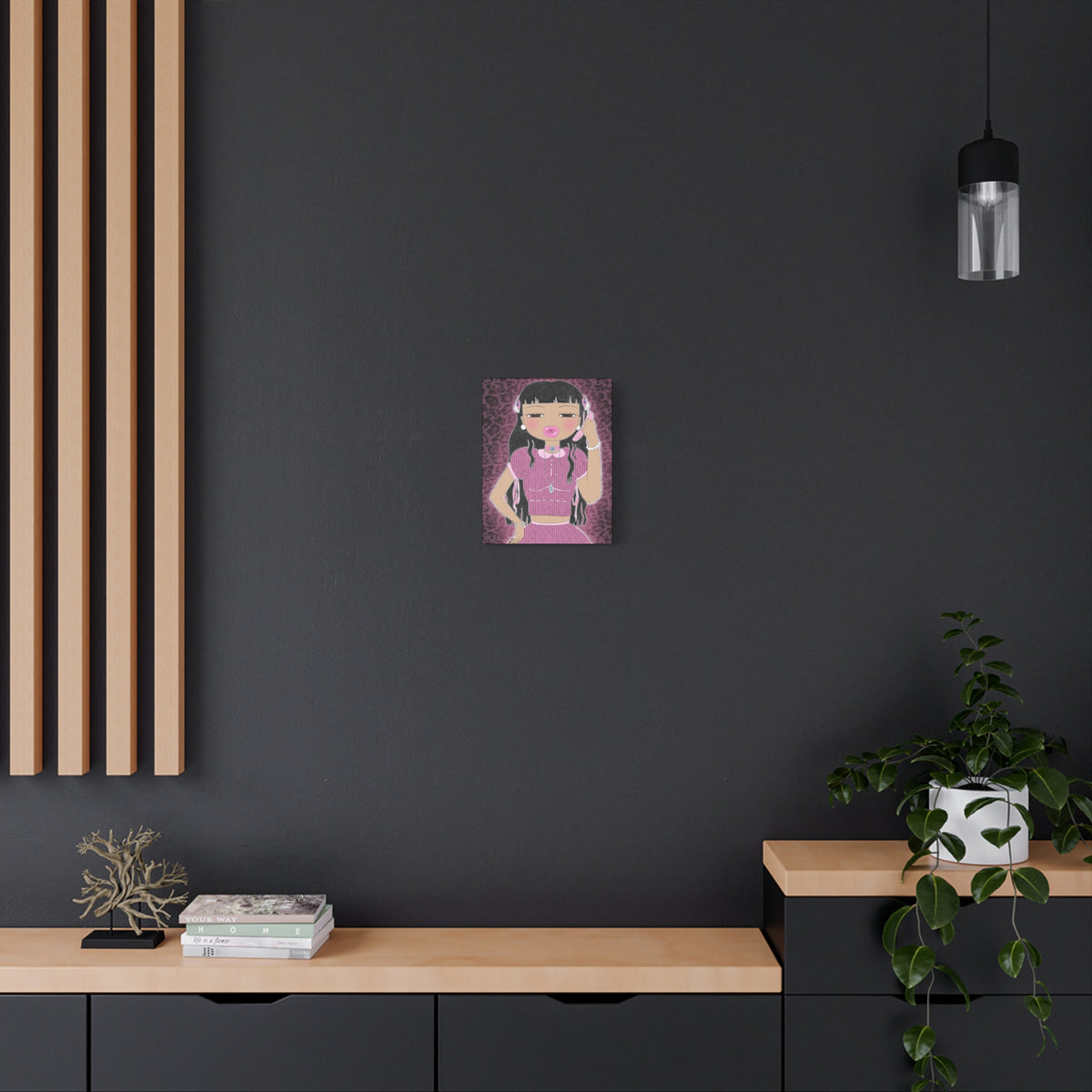 sourviolet - Girl on Phone - Matte Canvas