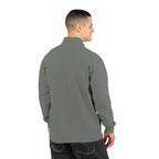 Talk digital to me - Grey Unisex quarter zip sweatshirt