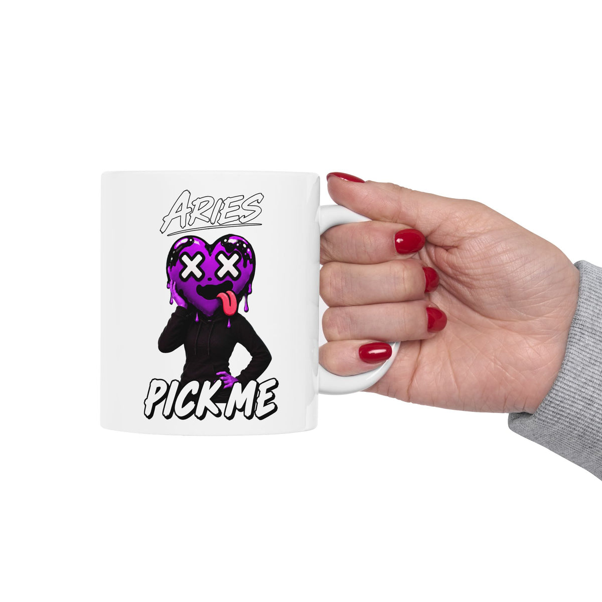 Aries & Leo Couple Mug ( Aries - White Color - PICK ME Print )