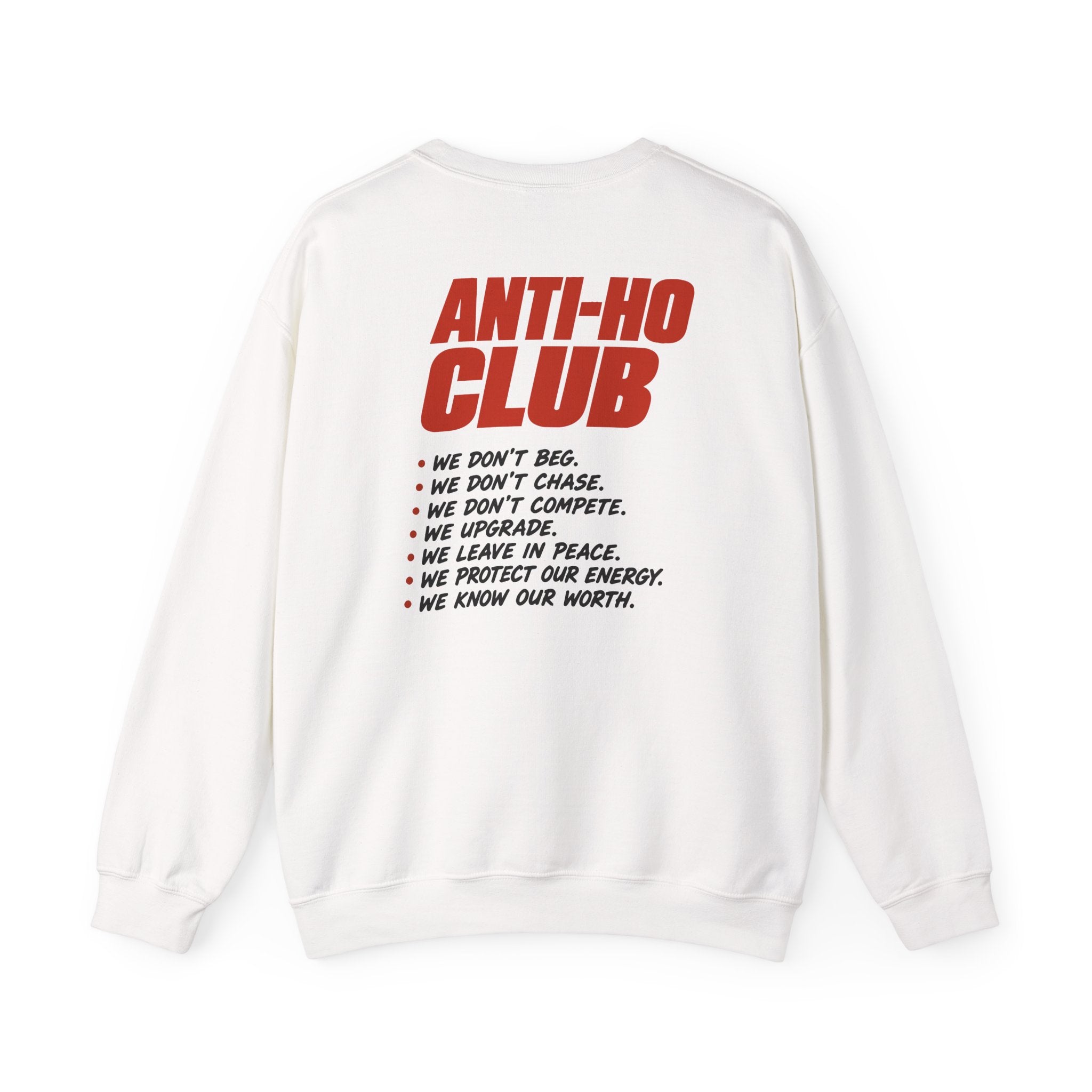 Honey Yenho - Anti-ho Club - Unisex Crewneck Sweatshirt (White)