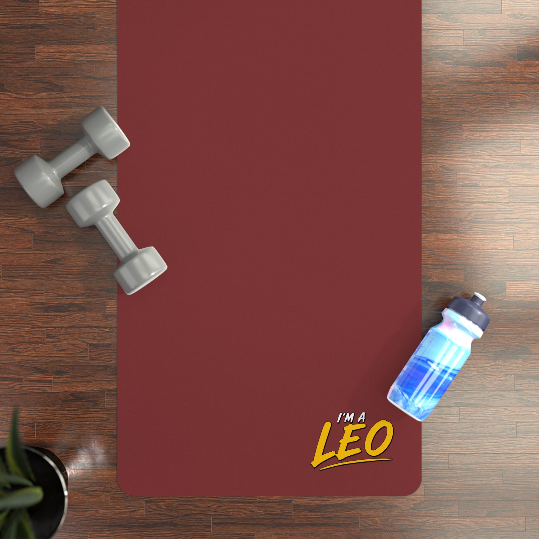 Copy of I'M A LEO - Rubber Yoga Mat (Maroon)