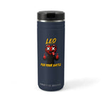 Aries & Leo CoupleTumbler ( Leo - Navy Color - PICK YOUR BATTLE Print )