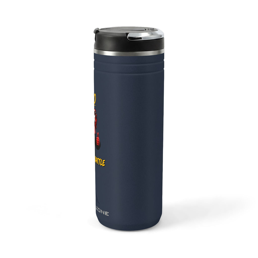 Aries & Leo CoupleTumbler ( Leo - Navy Color - PICK YOUR BATTLE Print )