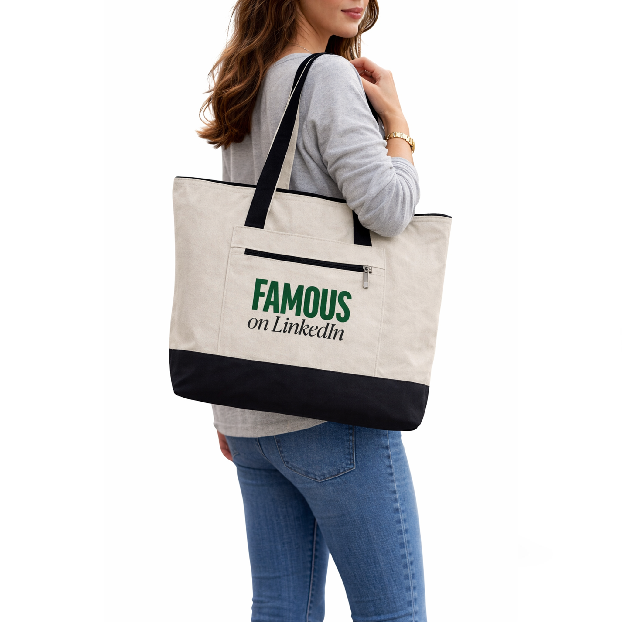 "Famous on LinkedIn" - Tote bag