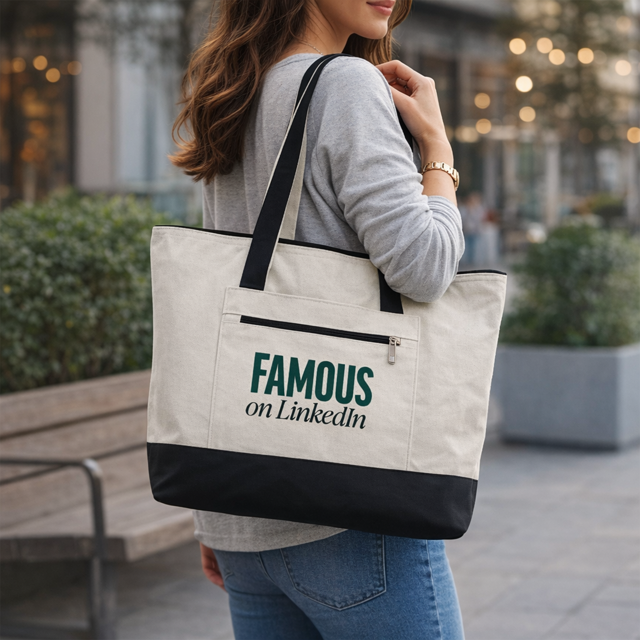 "Famous on LinkedIn" - Tote bag