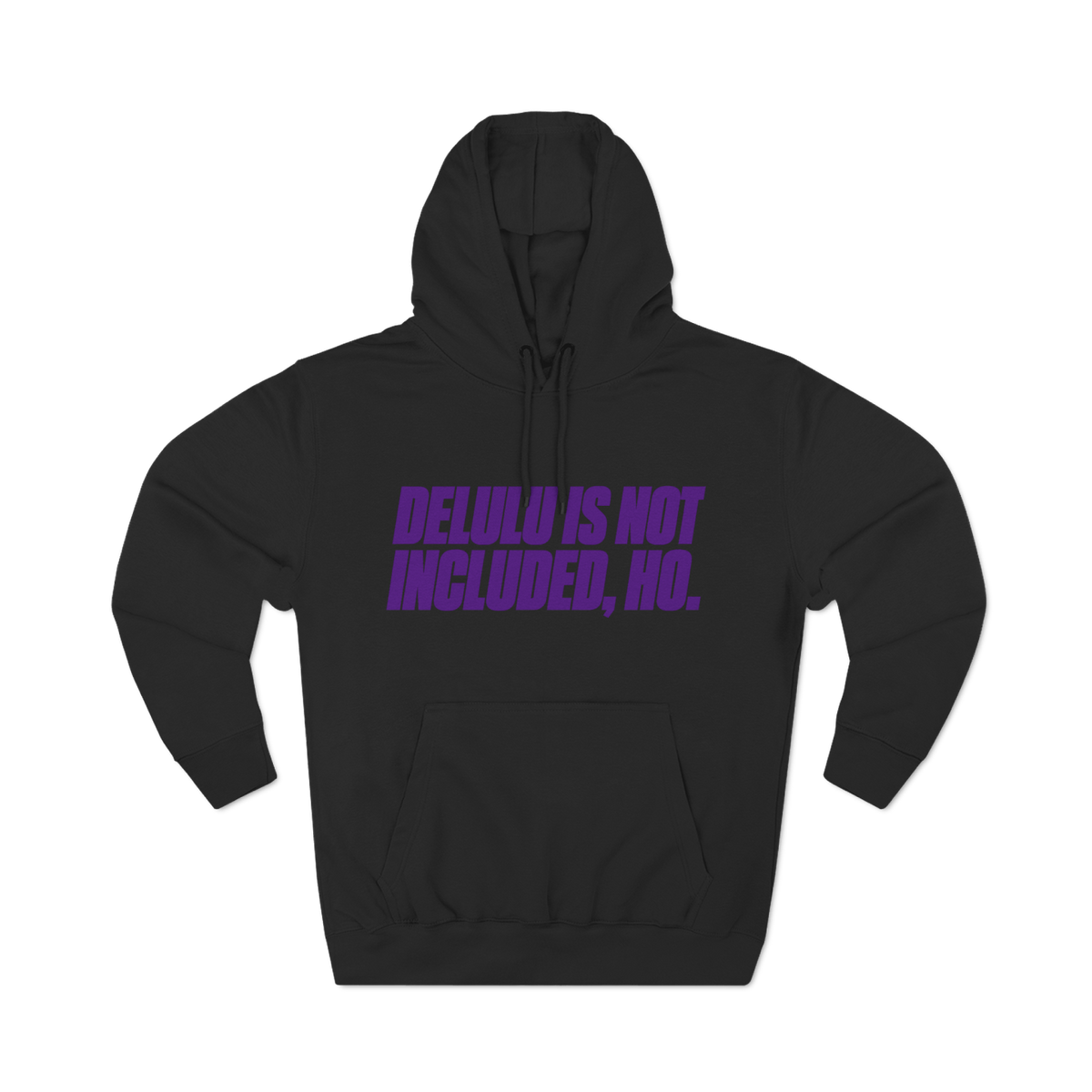 Honey Yenho - Delulu is not Included, ho - Fleece Hoodie (Black)