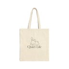 Quiet Life  - Relaxed Bunny - Canvas Tote Bag( Natural )