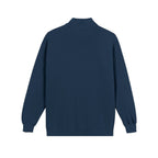 Talk digital to me - Navy Blue Unisex quarter zip sweatshirt