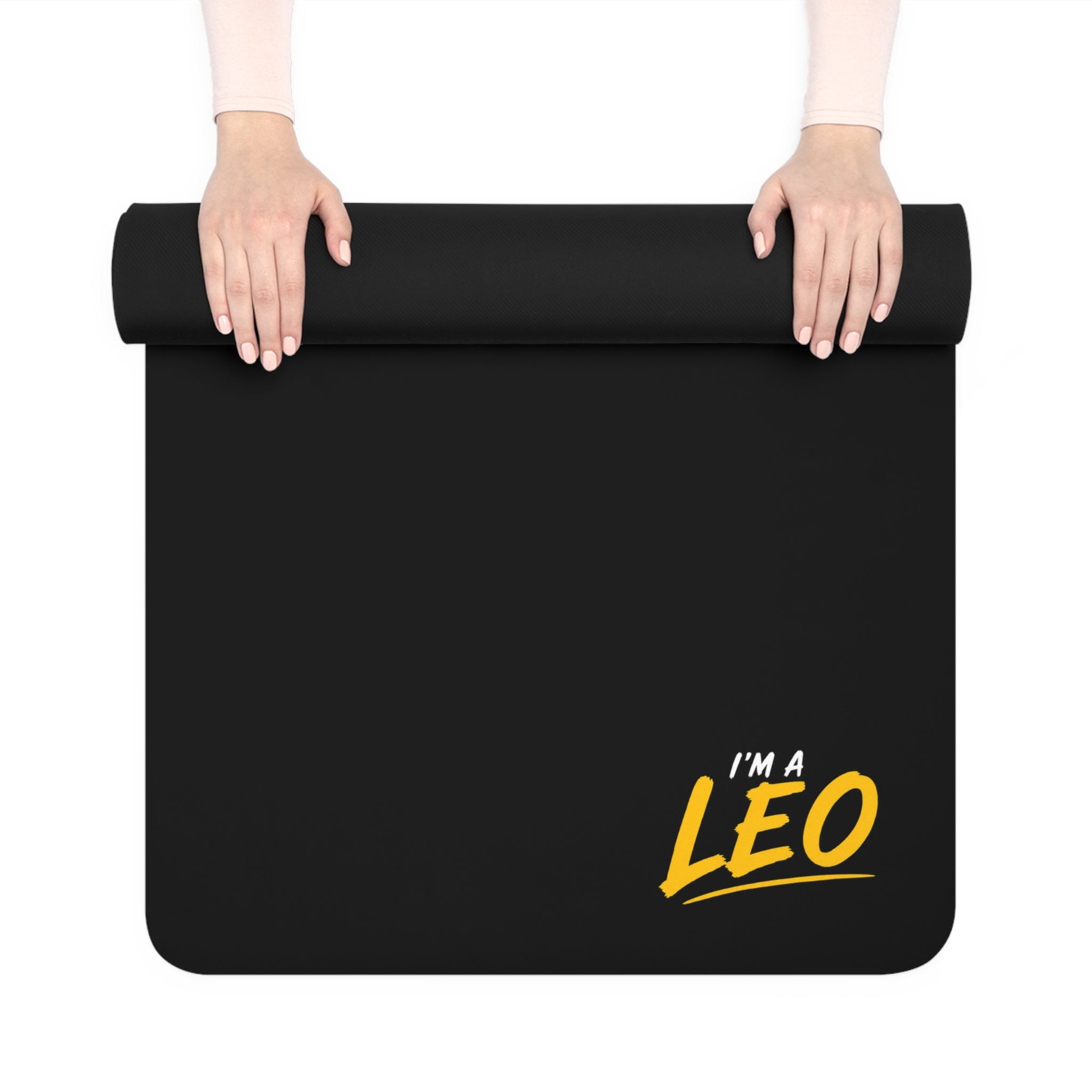 I'M A LEO - Rubber Yoga Mat (Black)