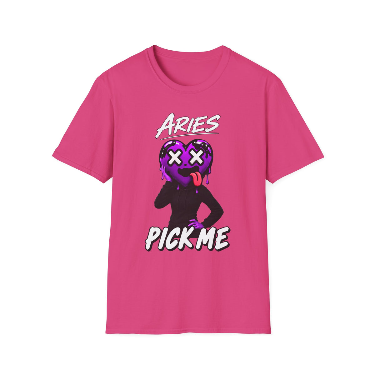 Aries & Leo Couple Unisex T-shirt ( Aries - Pink Color - PICK ME Print )