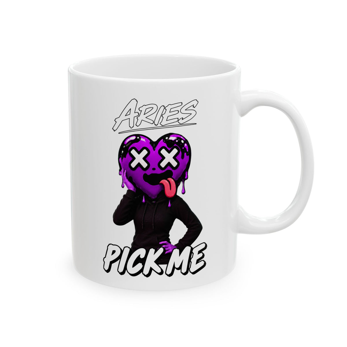 Aries & Leo Couple Mug ( Aries - White Color - PICK ME Print )