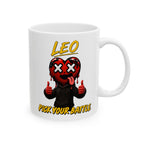 Aries & Leo Couple Mug ( Leo - White Color - PICK YOUR BATTLE Print )