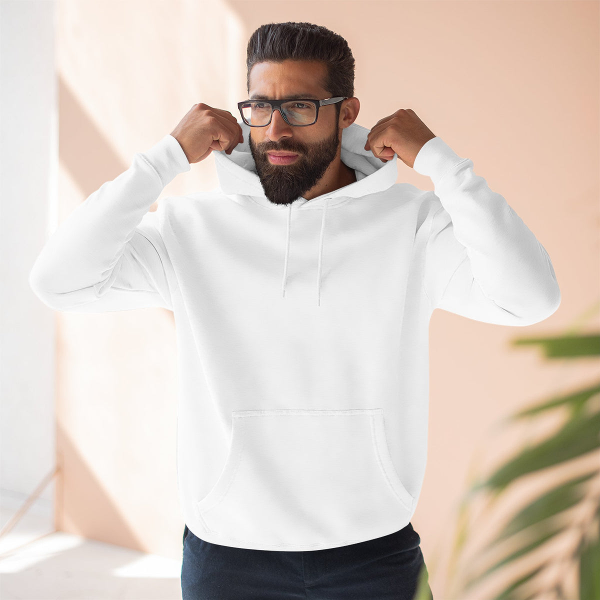 YUWITU - Fleece Hoodie(White)