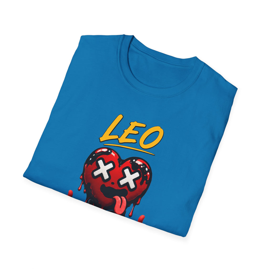 Aries & Leo Couple Unisex T-shirt ( Leo - Blue Color - PICK YOUR BATTLE Print )