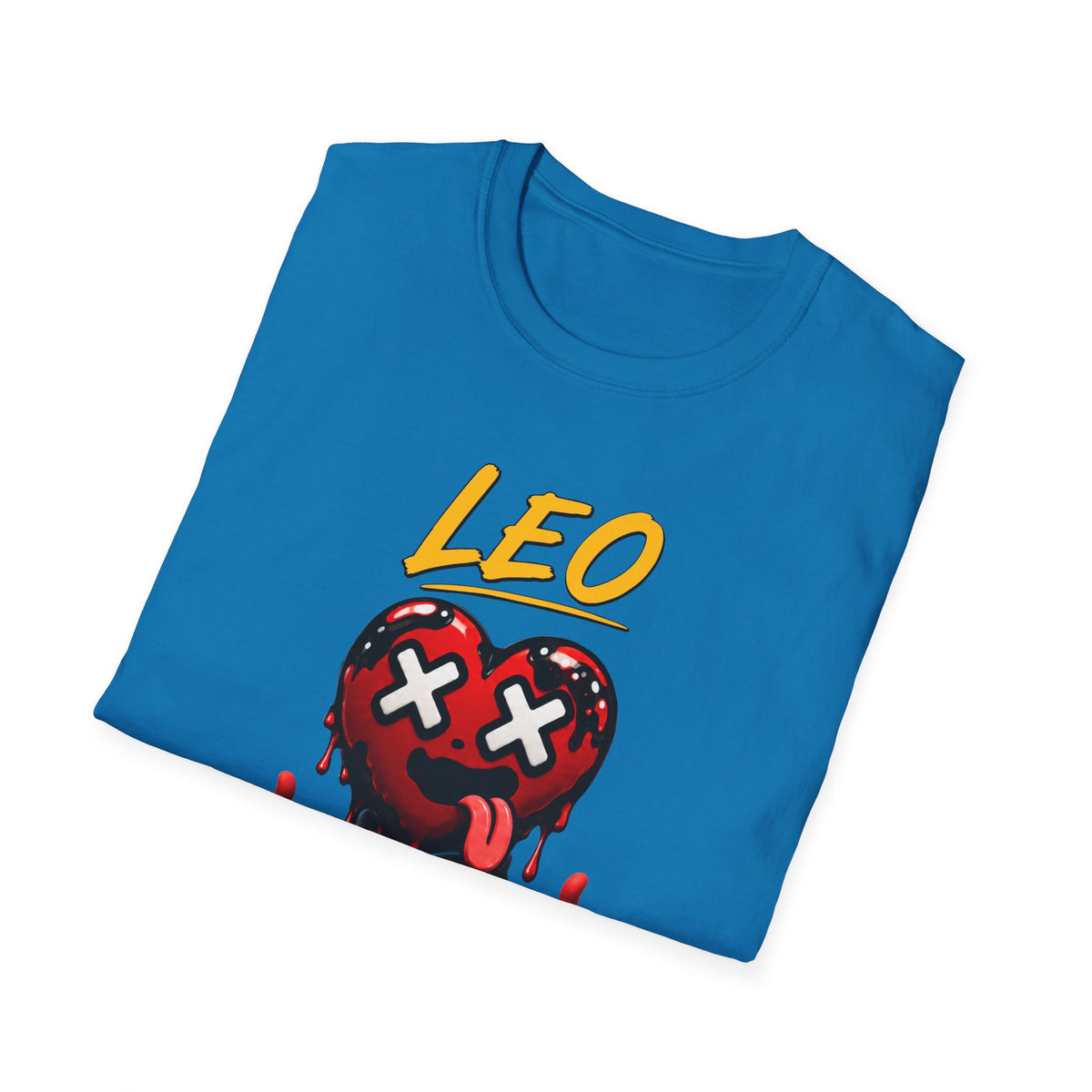 Aries & Leo Couple Unisex T-shirt ( Leo - Blue Color - PICK YOUR BATTLE Print )