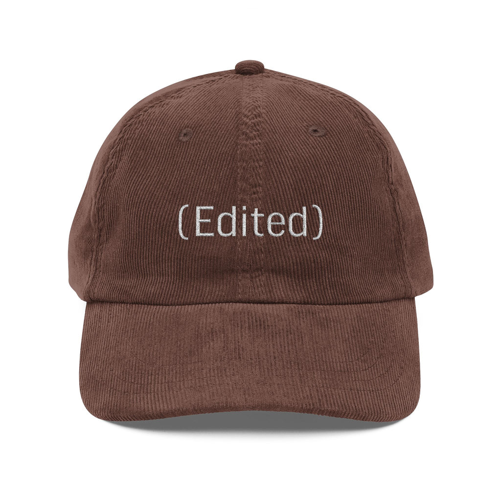 (Edited) - Embroidery Corduroy Cap