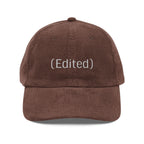 (Edited) - Embroidery Corduroy Cap