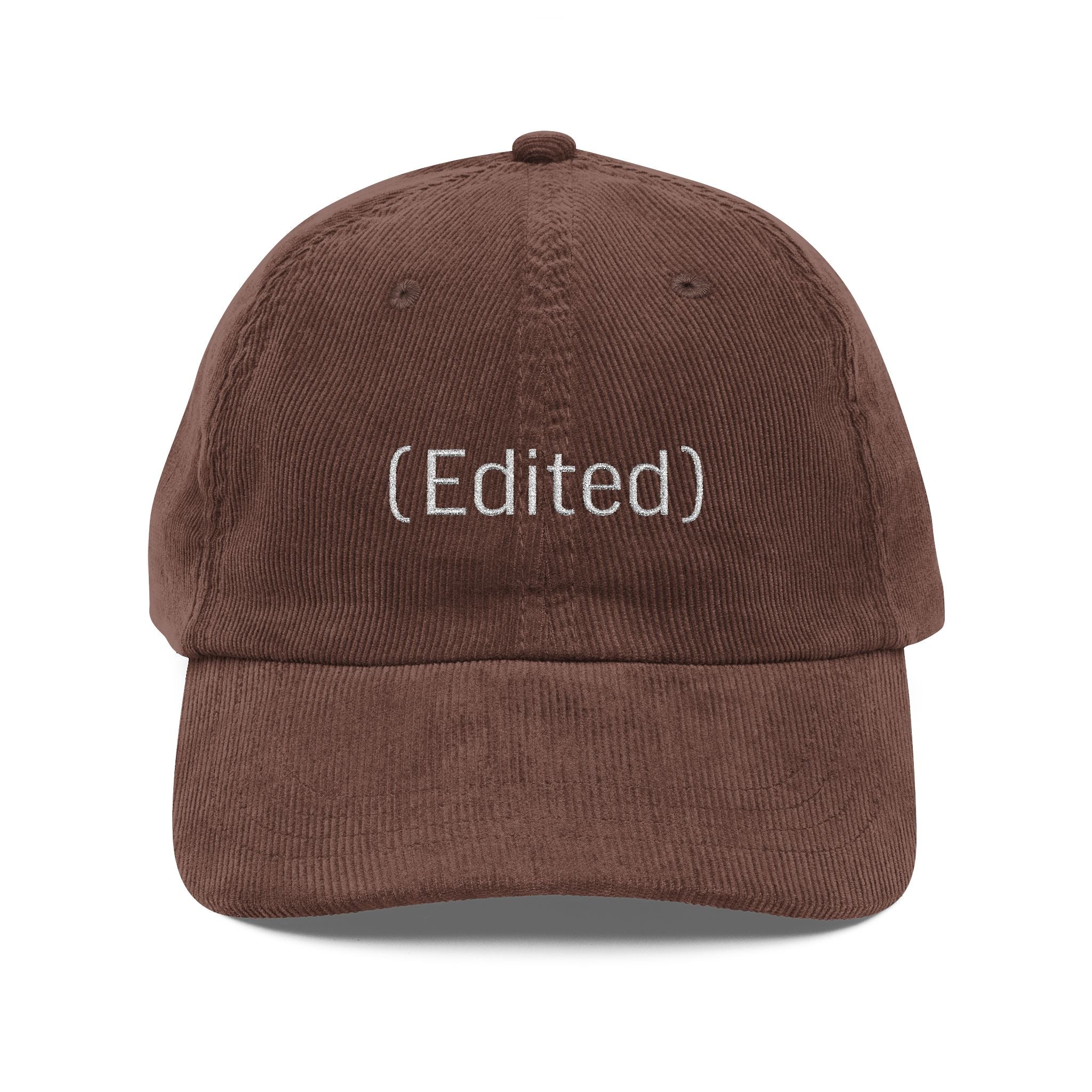 (Edited) - Embroidery Corduroy Cap