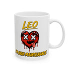 Libra & Leo Couple Mug ( LEO - White Color - I'M HIGH MAINTENANCE Print )