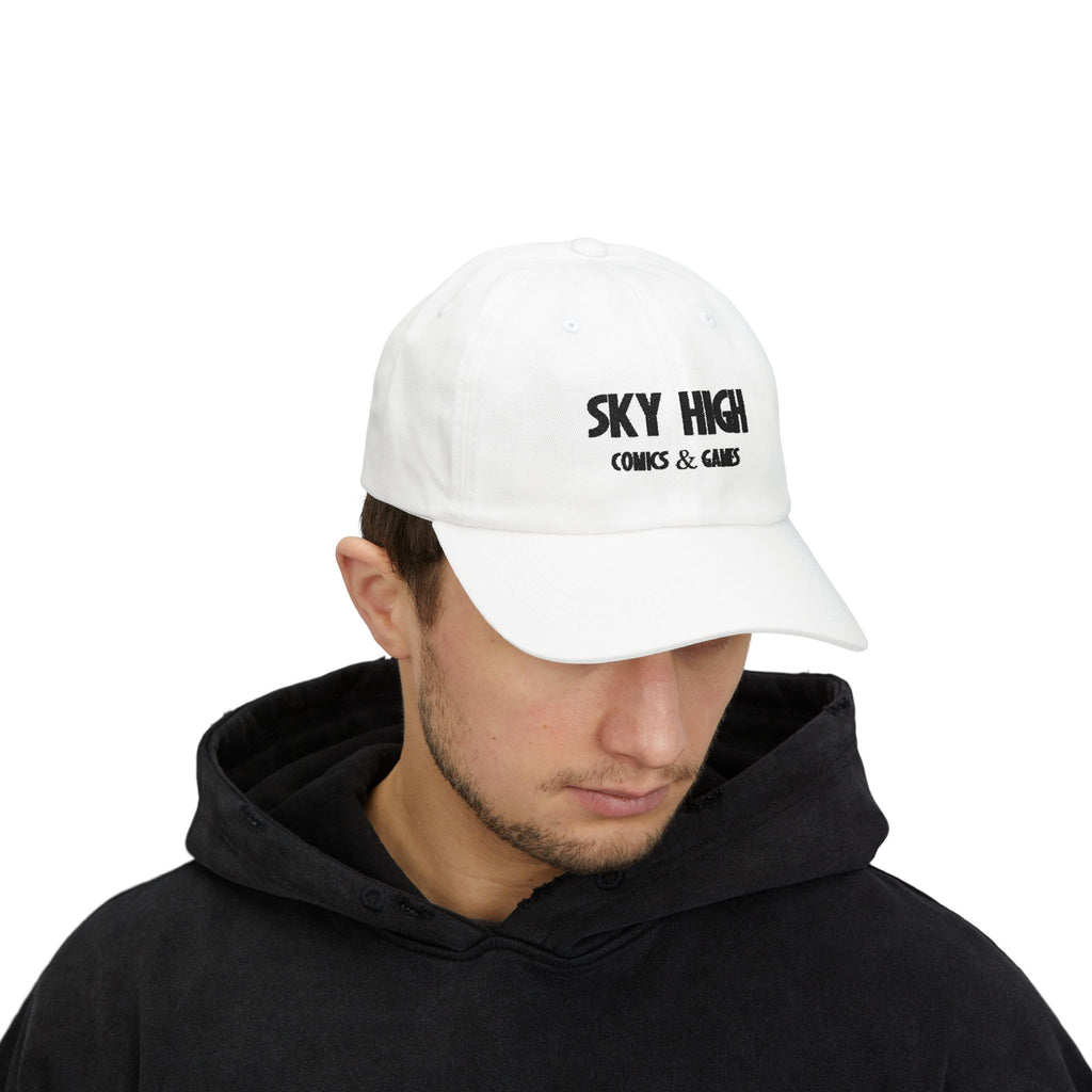 Sky High Comic Embroidery Classic Cap (white)