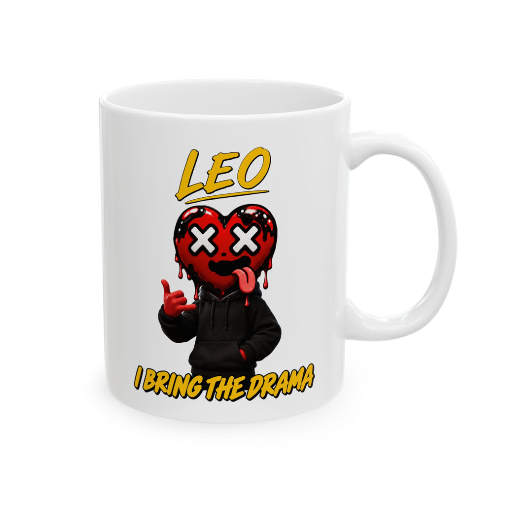 Aquarius & Leo Couple Mug ( Leo - White Color - I Bring The Drama )