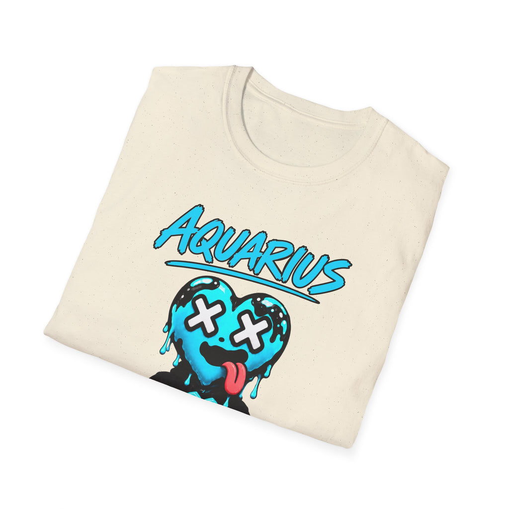 Aquarius & Leo Couple Unisex T-shirt ( Aquarius - Beige Color - PLOT TWIST )