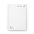 Quiet Life  - Relaxed Bunny - Hardcover Journal ( Matte White )