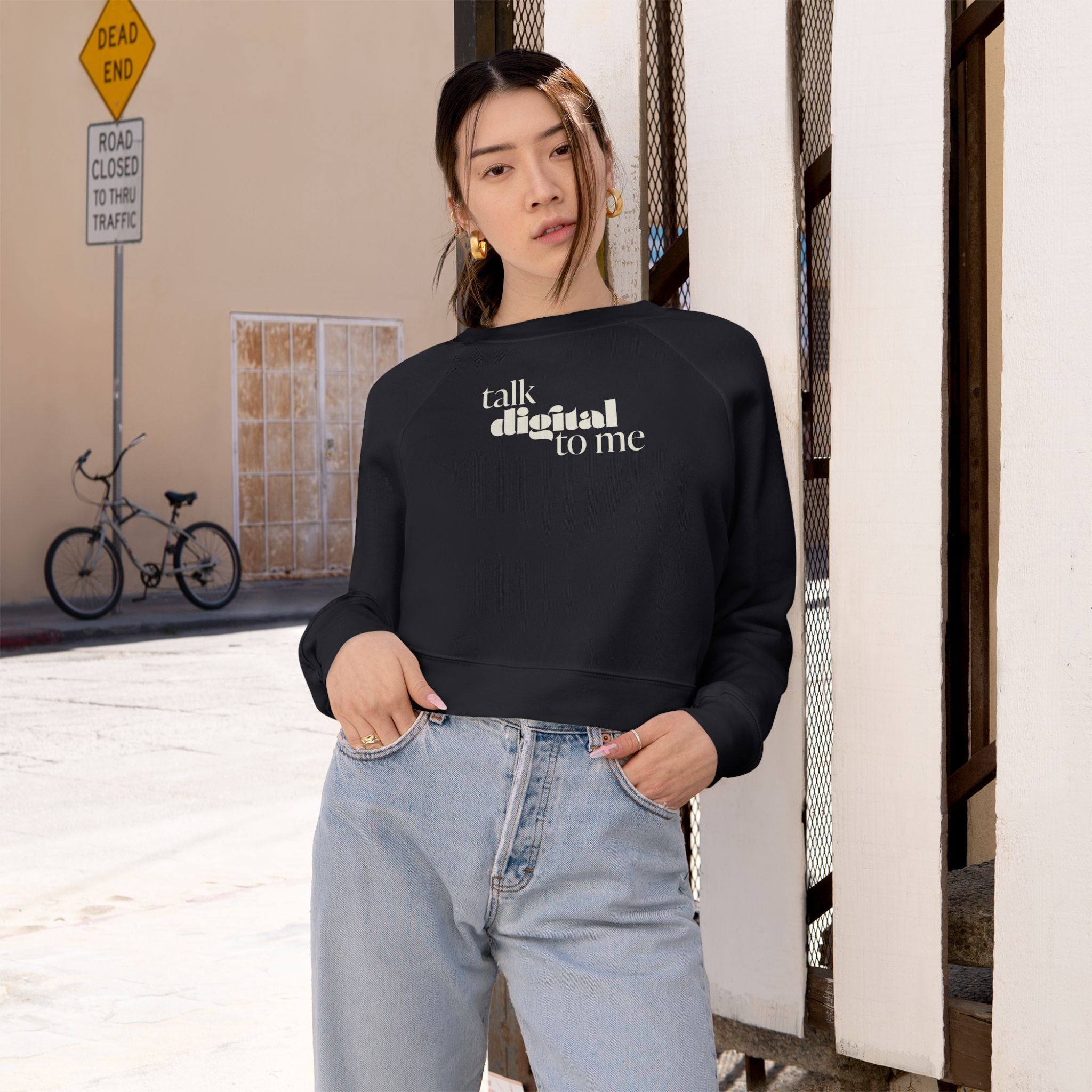 Talk digital to me - Women's Cropped Pullover