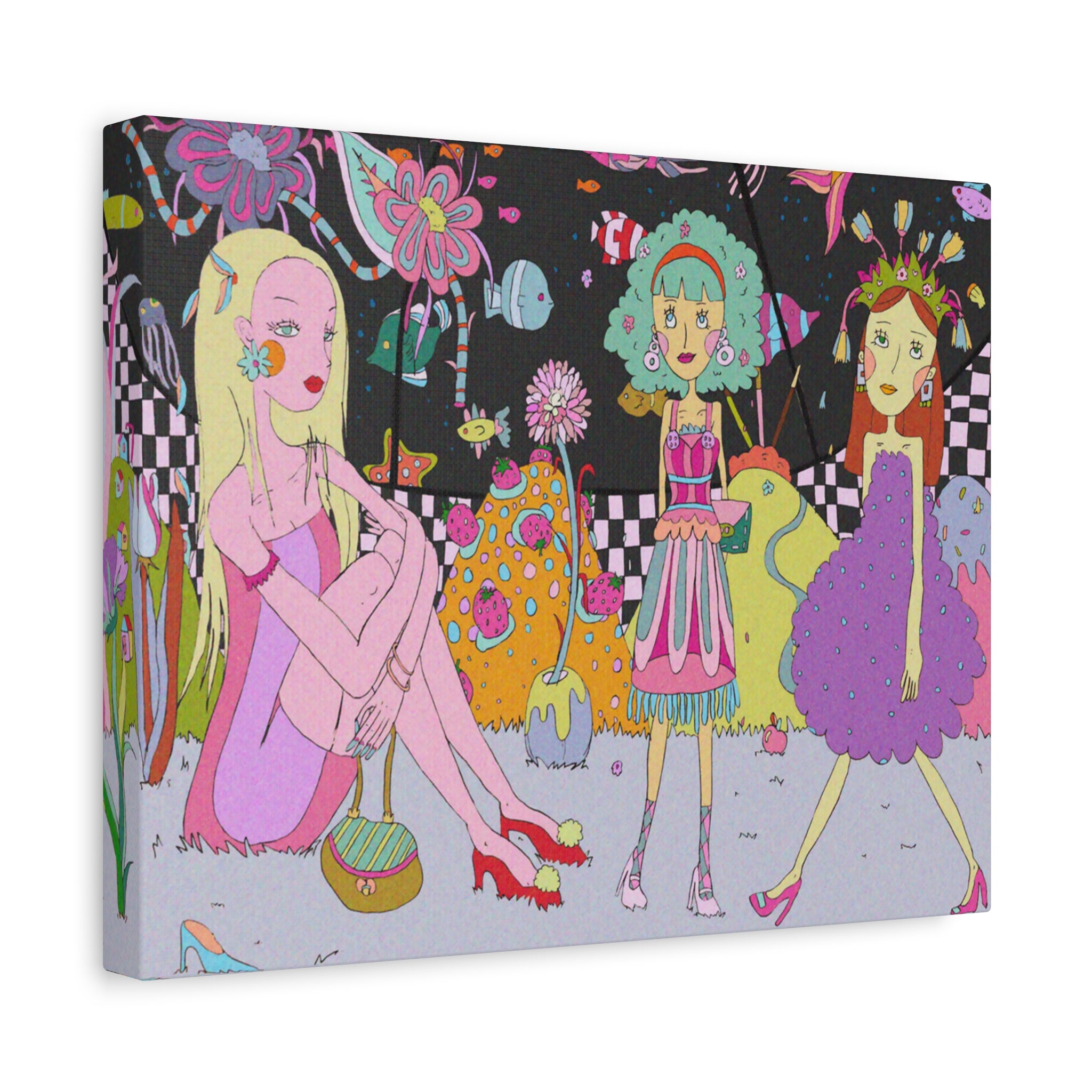 sourviolet - Girl in Mermaid World - Matte Canvas
