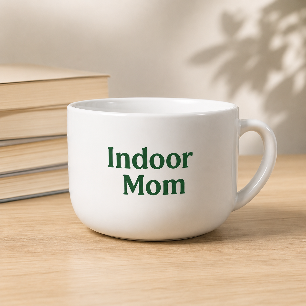 Indoor Mom - Ceramic Mug, 25oz