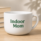Indoor Mom - Ceramic Mug, 25oz